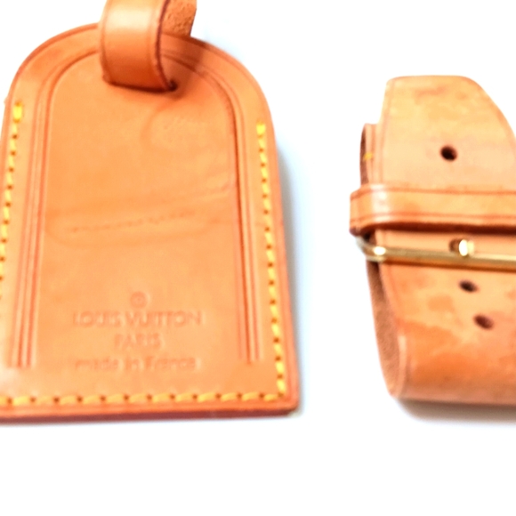 LOUIS VUITTON LUGGAGE BUNDLE ACCESSORIES STRAP &  TAG WITH POIGNET 🧳 - Picture 6 of 14